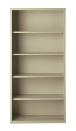 Hirsh 5 Shelf Metal Bookcase, 72in. Height