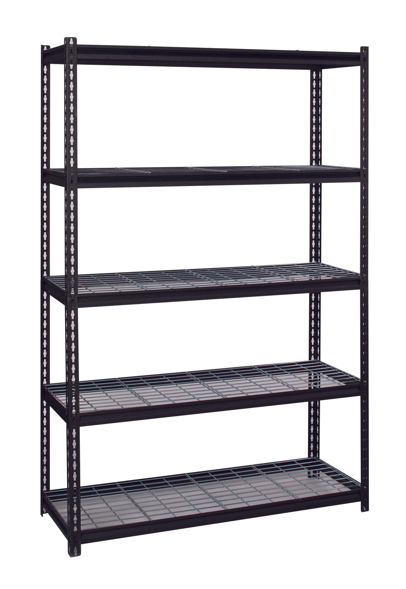 Iron Horse 2300 Riveted Steel Wire Deck Shelving, 5-Shelf, 18"D x 48"W x 72"H - SchoolOutlet