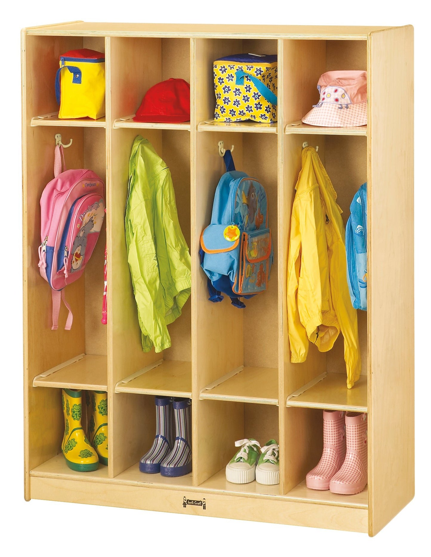 Jonti-Craft Baltic Birch Coat Locker 4 Sections (Jonti-Craft JON-0268JC) - SchoolOutlet