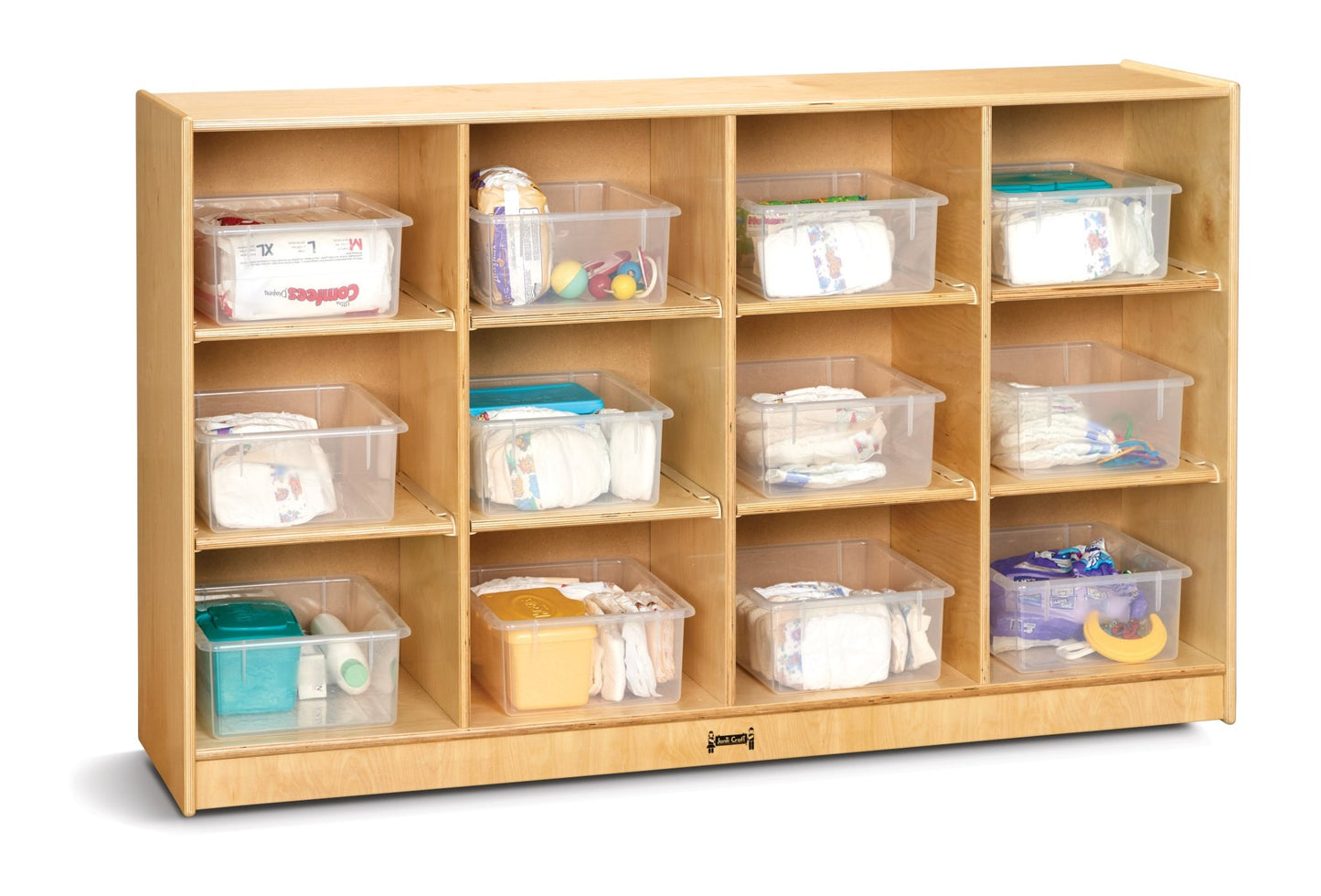 Jonti-Craft Baltic Birch 12-Cubby Storage Unit with out Tubs (Jonti-Craft JON-0304JC) - SchoolOutlet