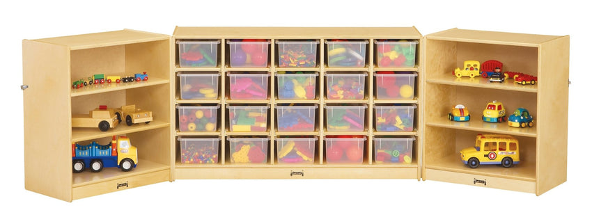 Jonti-Craft 20-Tray Fold and Lock Storage Unit with Clear Trays (Jonti-Craft JON-03230JC) - SchoolOutlet