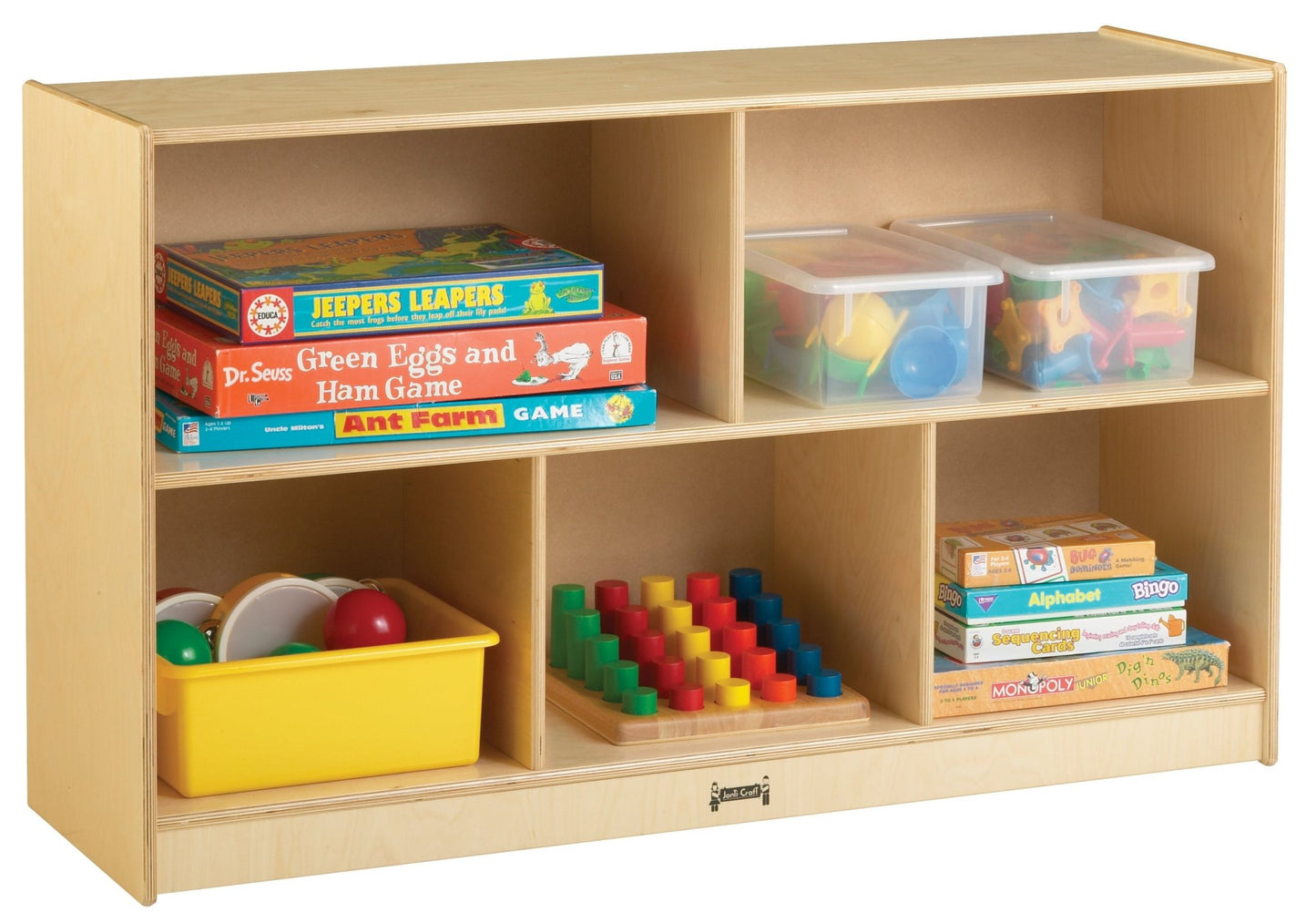 Jonti-craft Baltic Birch Low Single Mobile Storage Unit (Jonti-Craft JON-0392JC) - SchoolOutlet