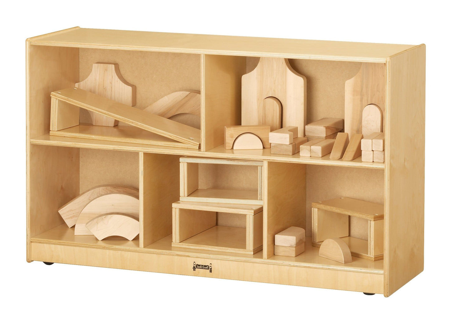 Jonti-craft Baltic Birch Low Single Mobile Storage Unit (Jonti-Craft JON-0392JC) - SchoolOutlet