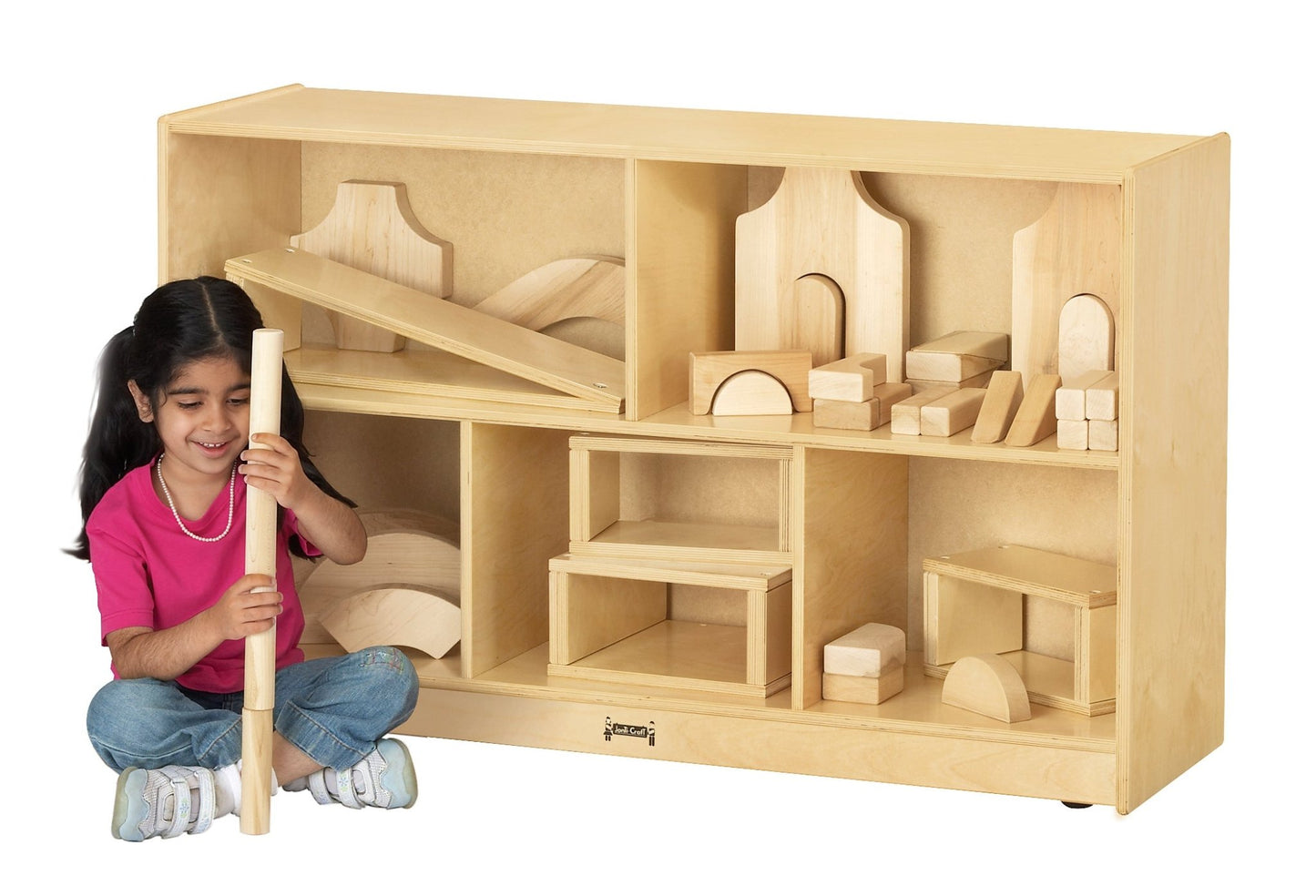 Jonti-craft Baltic Birch Low Single Mobile Storage Unit (Jonti-Craft JON-0392JC) - SchoolOutlet