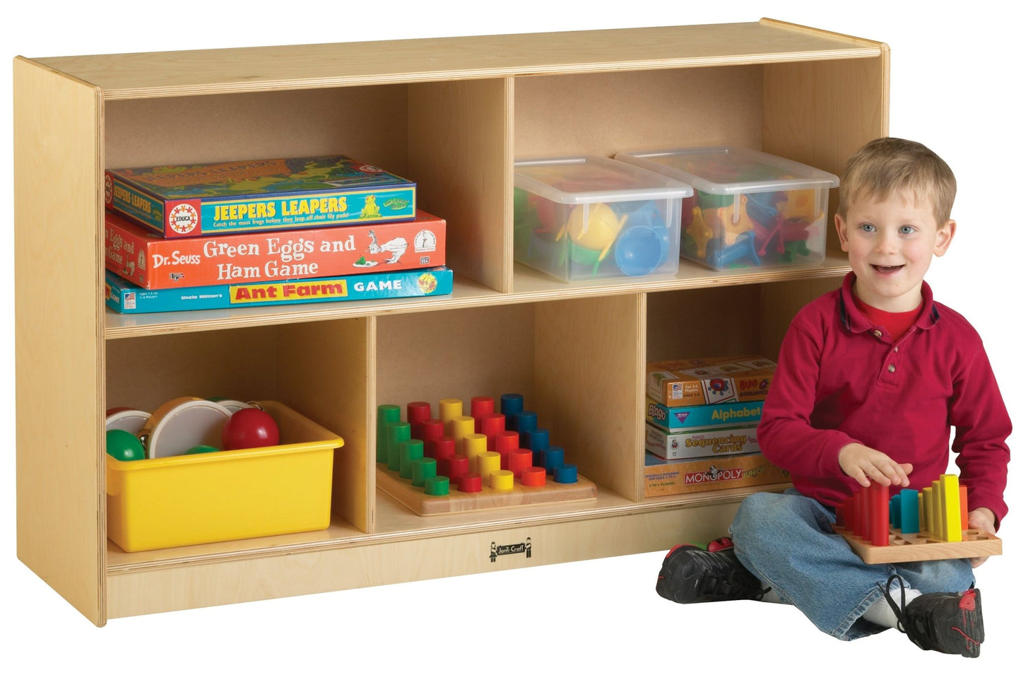 Jonti-craft Baltic Birch Low Single Mobile Storage Unit (Jonti-Craft JON-0392JC) - SchoolOutlet