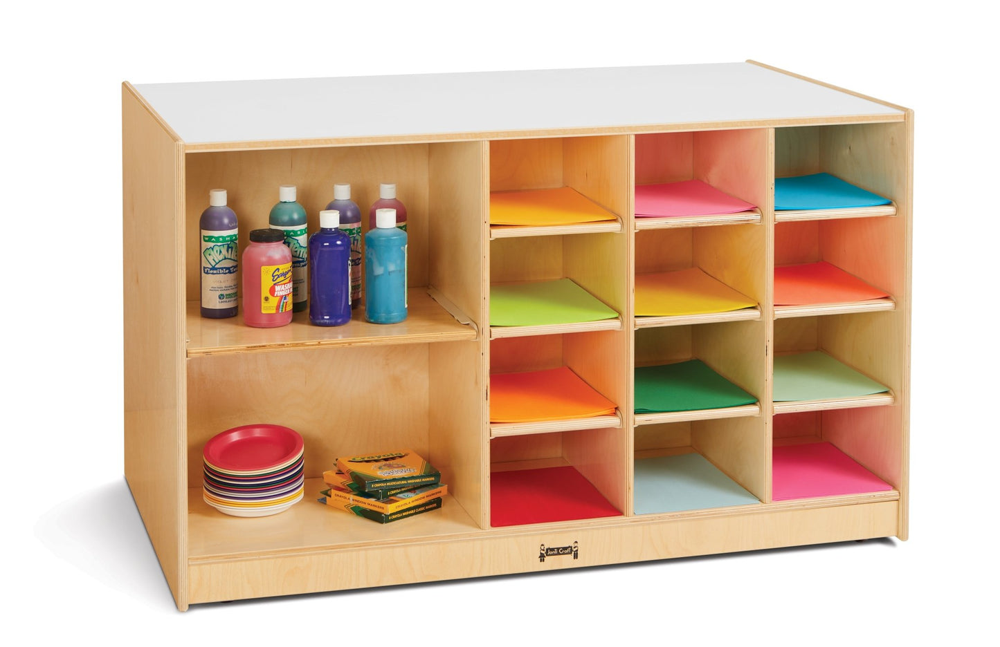 Jonti-Craft Mobile Storage Island with Clear Trays (Jonti-Craft JON-04400JC) - SchoolOutlet