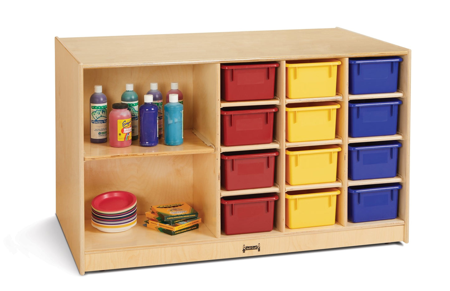 Jonti-Craft Mobile Storage Island with Colorful Trays (Jonti-Craft JON-0440JC) - SchoolOutlet