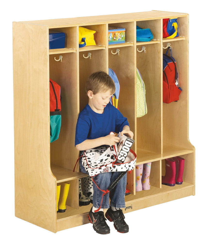 Jonti-Craft Baltic Birch Stand-Alone Coat Locker with Step (Jonti-Craft JON-0468JC) - SchoolOutlet
