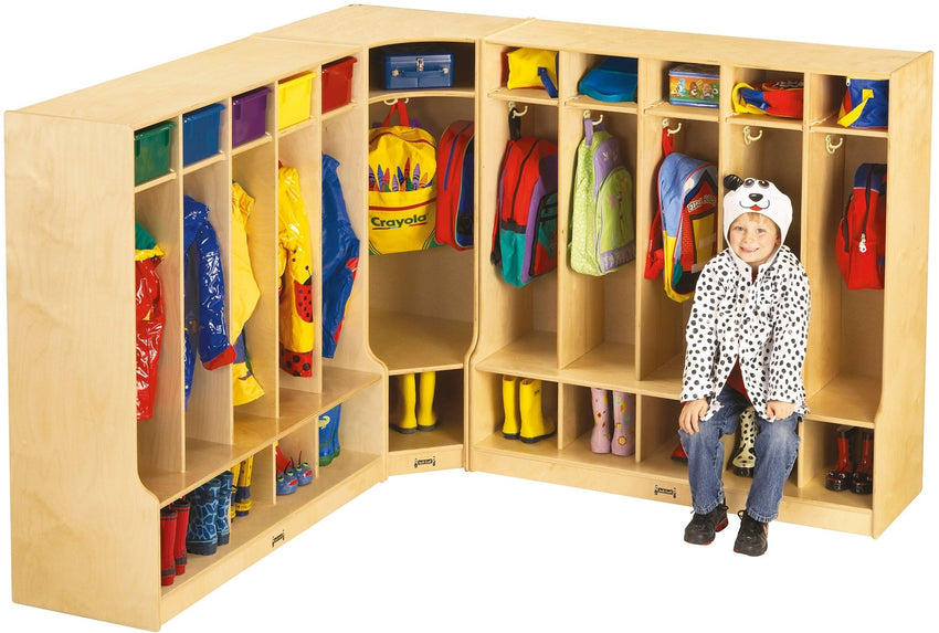 Jonti-Craft Baltic Birch Stand-Alone Coat Locker with Step (Jonti-Craft JON-0468JC) - SchoolOutlet