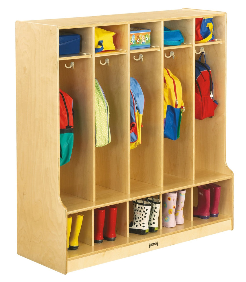 Jonti-Craft Baltic Birch Stand-Alone Coat Locker with Step (Jonti-Craft JON-0468JC) - SchoolOutlet
