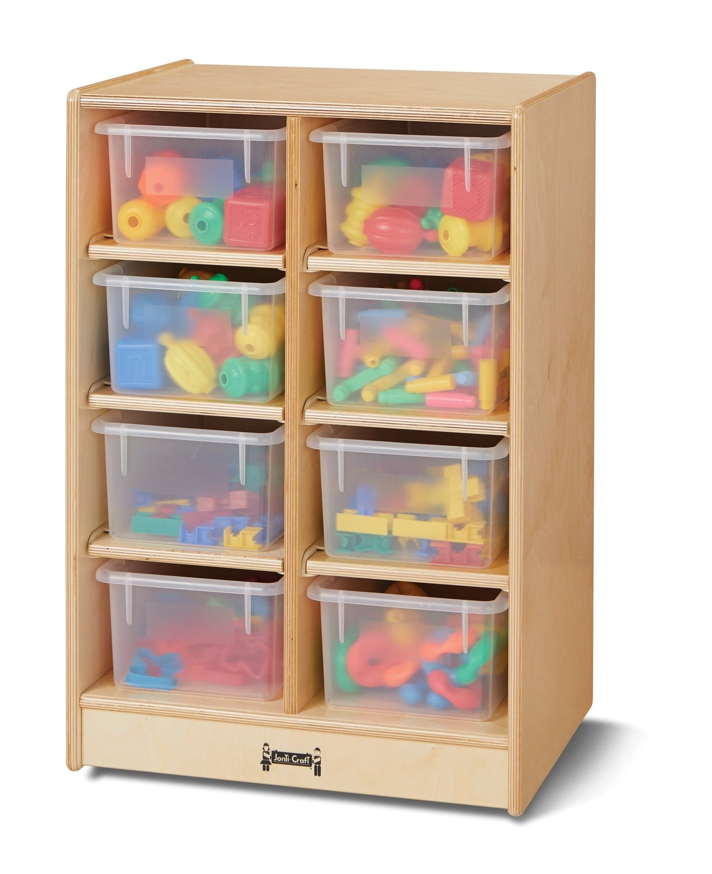 Jonti-Craft Baltic Birch Eight-Tray Mobile Storage Unit with out Trays (Jonti-Craft JON-0605JC) - SchoolOutlet