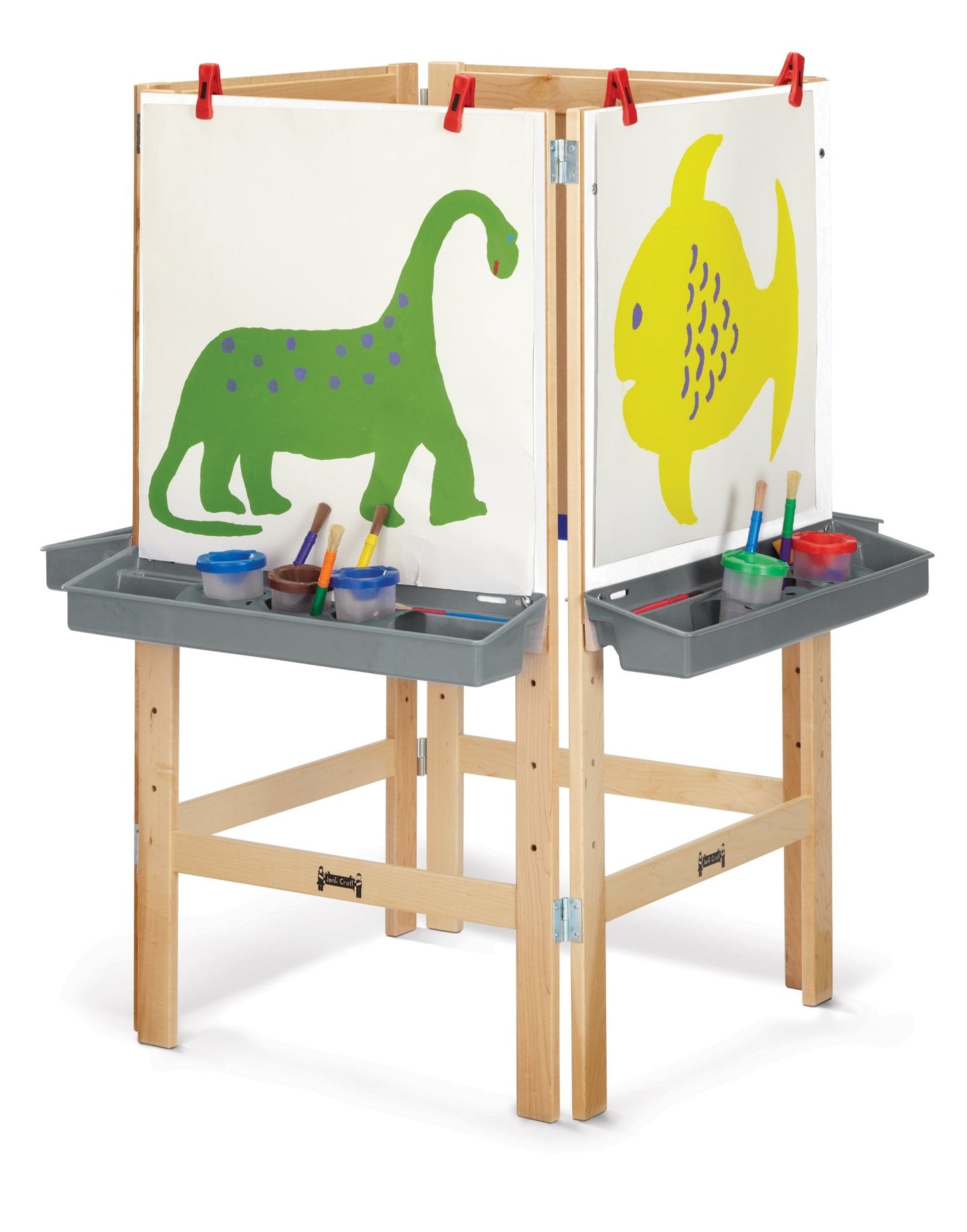 Jonti-Craft Four-Way Adjustable Easel (Jonti-Craft JON-0654JC) - SchoolOutlet