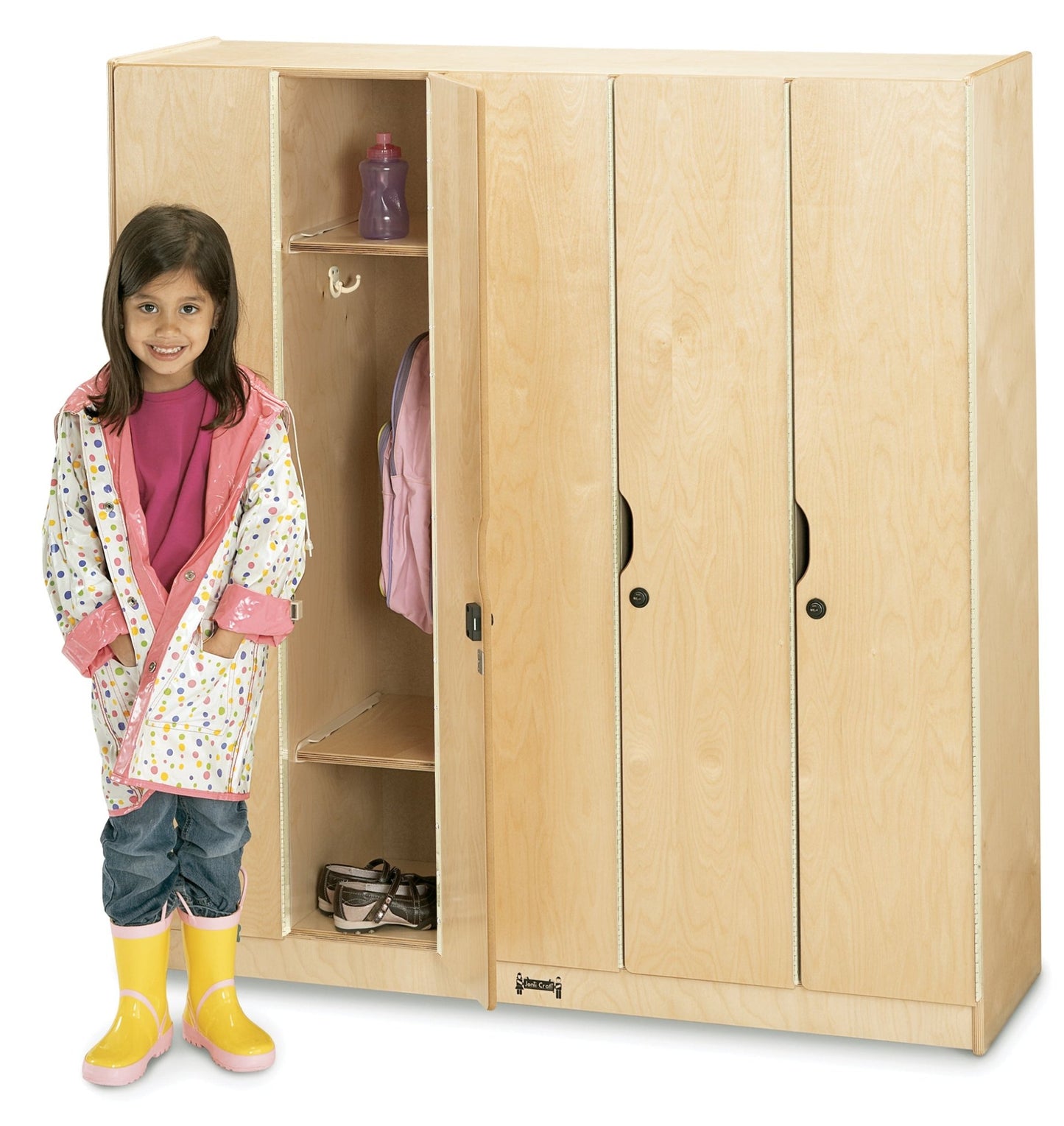Jonti-Craft Five-Section Lockers with Doors (Jonti-Craft JON-2621JC) - SchoolOutlet
