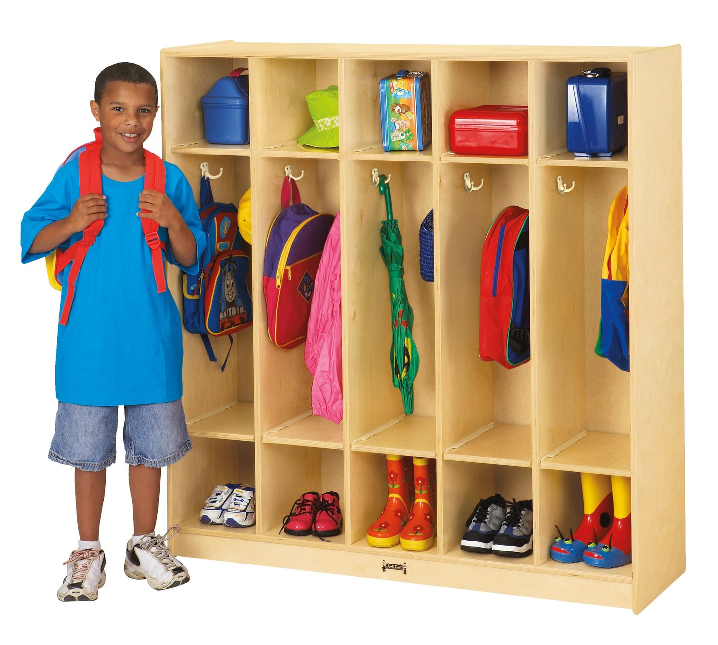 Jonti-Craft Baltic Birch Stand-Alone Coat Lockers with out Step (Jonti-Craft JON-2681JC) - SchoolOutlet