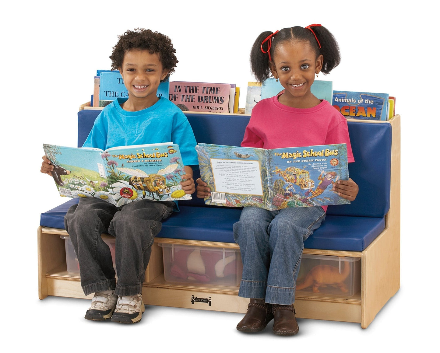 Jonti-Craft Literacy Couch - Blue (Jonti-Craft JON-37460JC) - SchoolOutlet