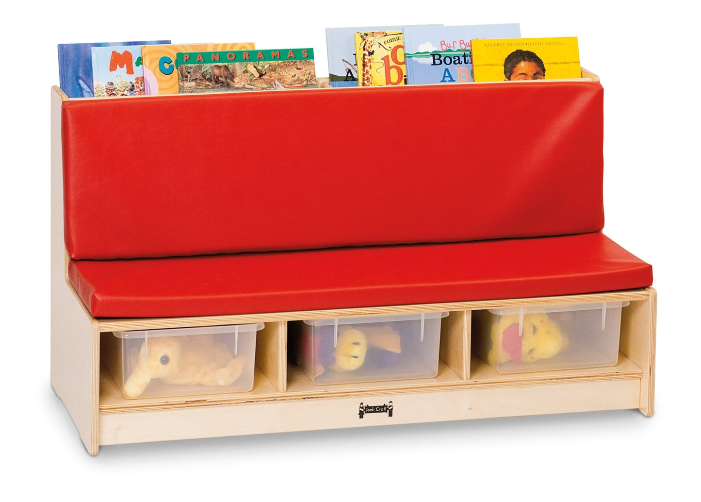 Jonti-Craft Literacy Couch - Red (Jonti-Craft JON-37480JC) - SchoolOutlet