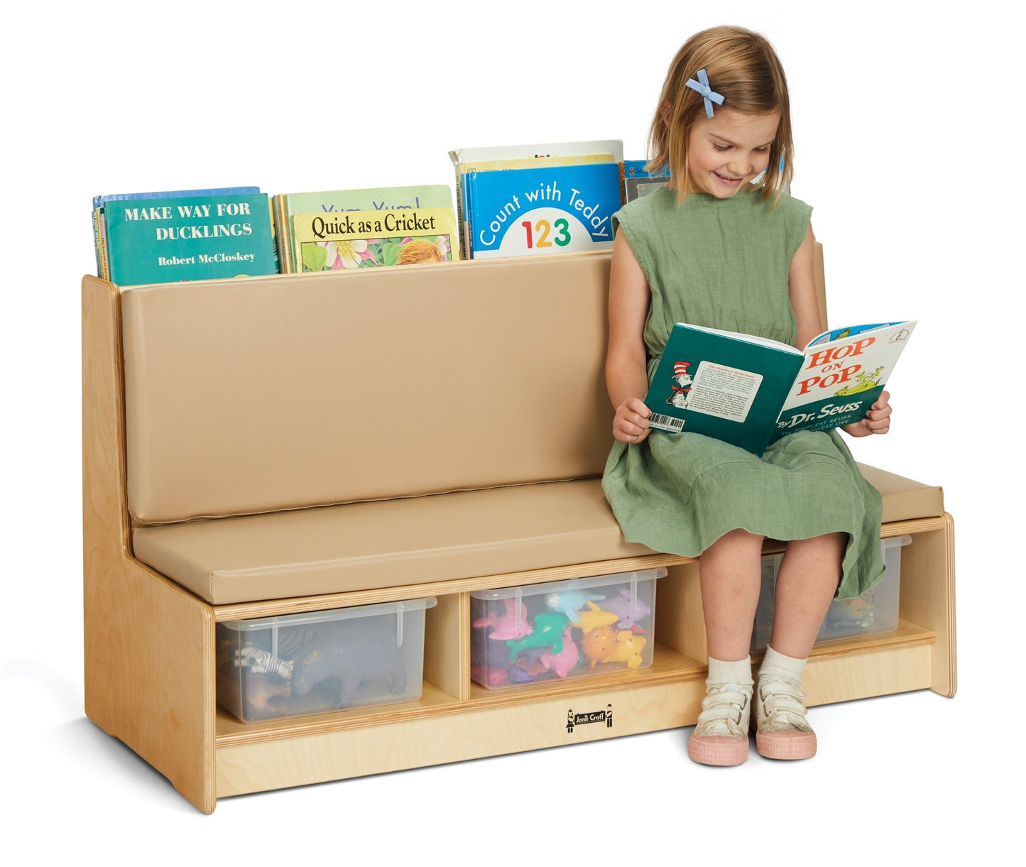 Jonti-Craft Literacy Couch - Wheat (Jonti-Craft JON-37490JC) - SchoolOutlet