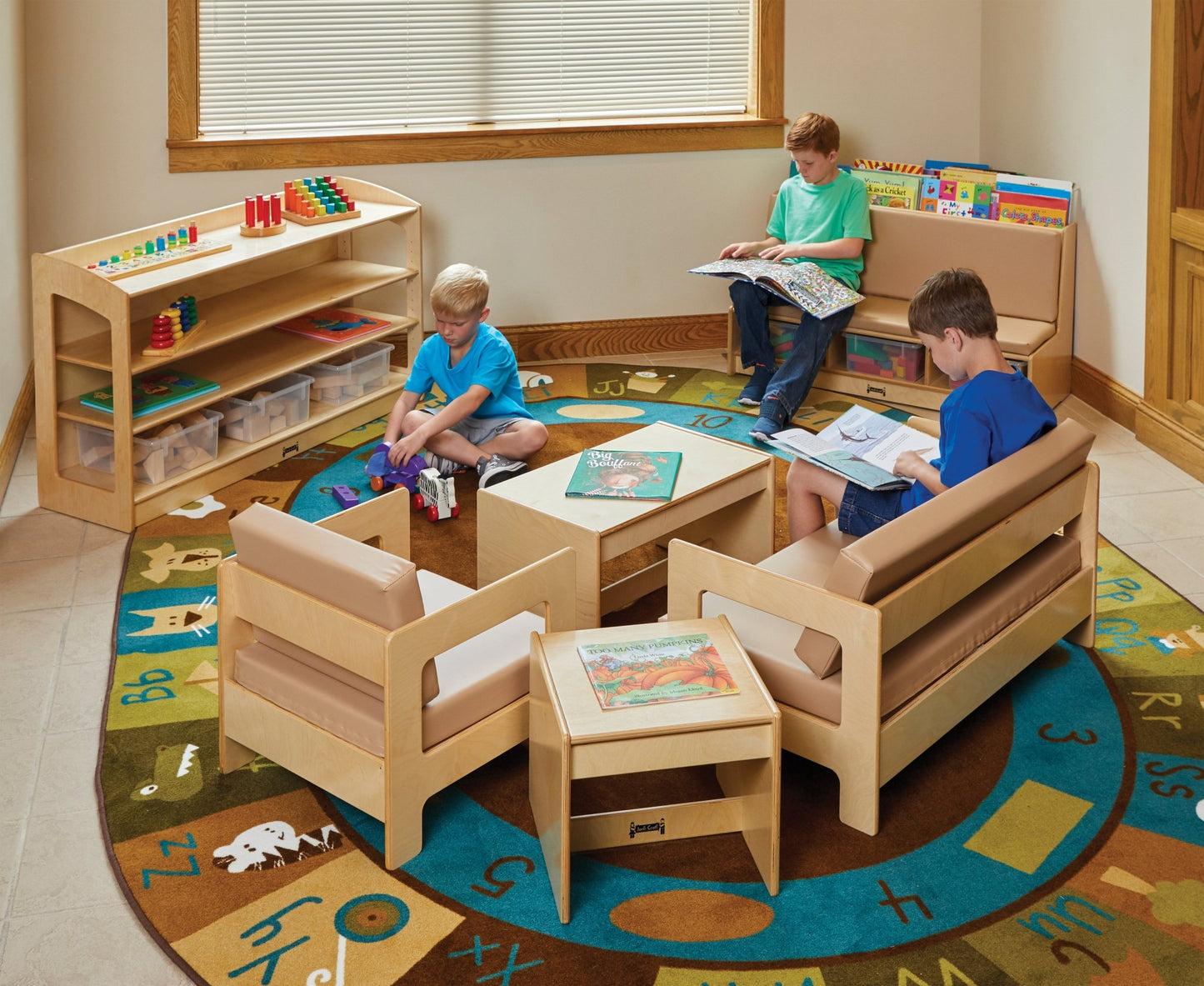 Jonti-Craft Literacy Couch - Wheat (Jonti-Craft JON-37490JC) - SchoolOutlet