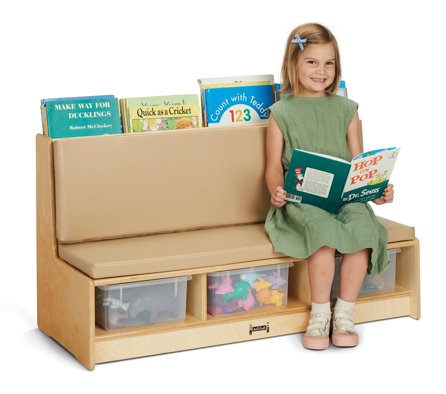 Jonti-Craft Literacy Couch - Wheat (Jonti-Craft JON-37490JC) - SchoolOutlet