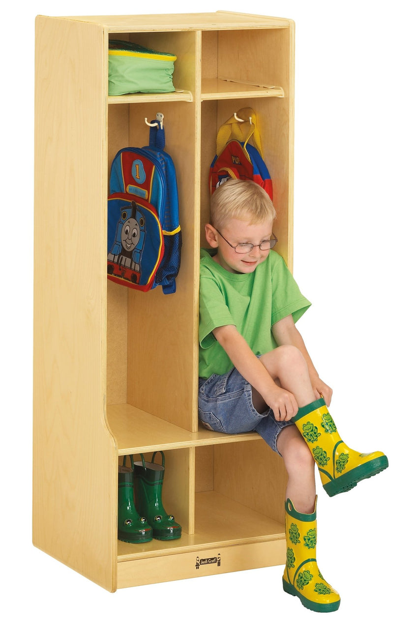 Jonti-Craft Double Locker Unit with Step (Jonti-Craft JON-4682JC) - SchoolOutlet