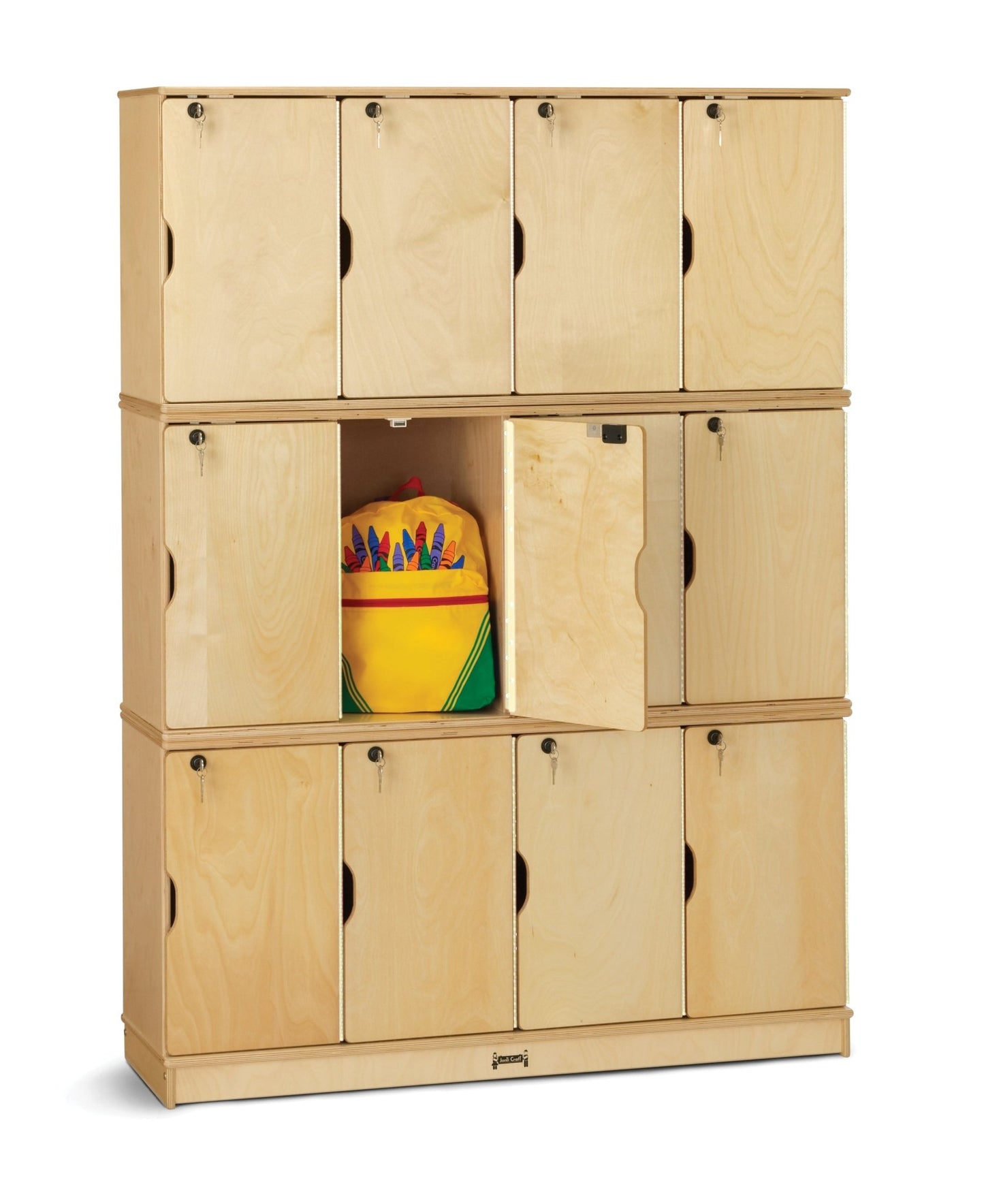 Jonti-Craft Baltic Birch Stackable Lockers - Single Stack (Jonti-Craft JON-4688JC) - SchoolOutlet