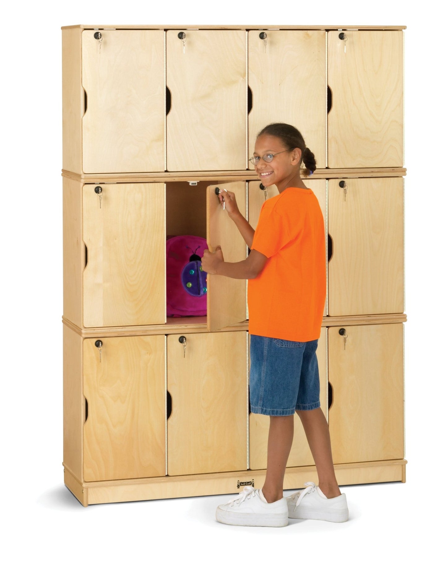 Jonti-Craft Baltic Birch Stackable Lockers - Triple Stack (Jonti-Craft JON-4697JC) - SchoolOutlet