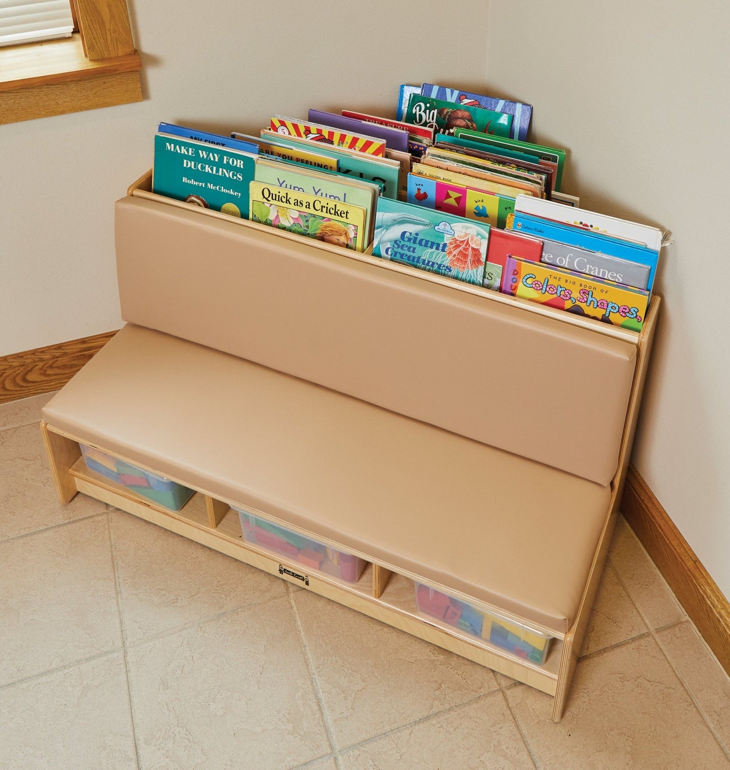 Jonti-Craft Corner Literacy Nook - Wheat (Jonti-Craft JON-53440JC) - SchoolOutlet