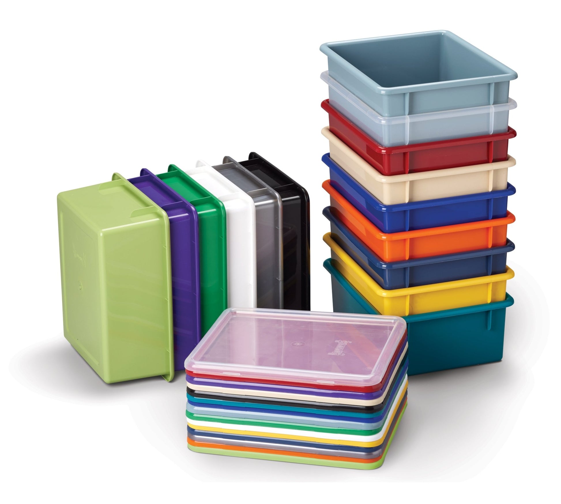 Jonti-Craft Building Table With Duplo Compatible Top- Colored Storage Tubs (Jonti-Craft JON-57459JC) - SchoolOutlet