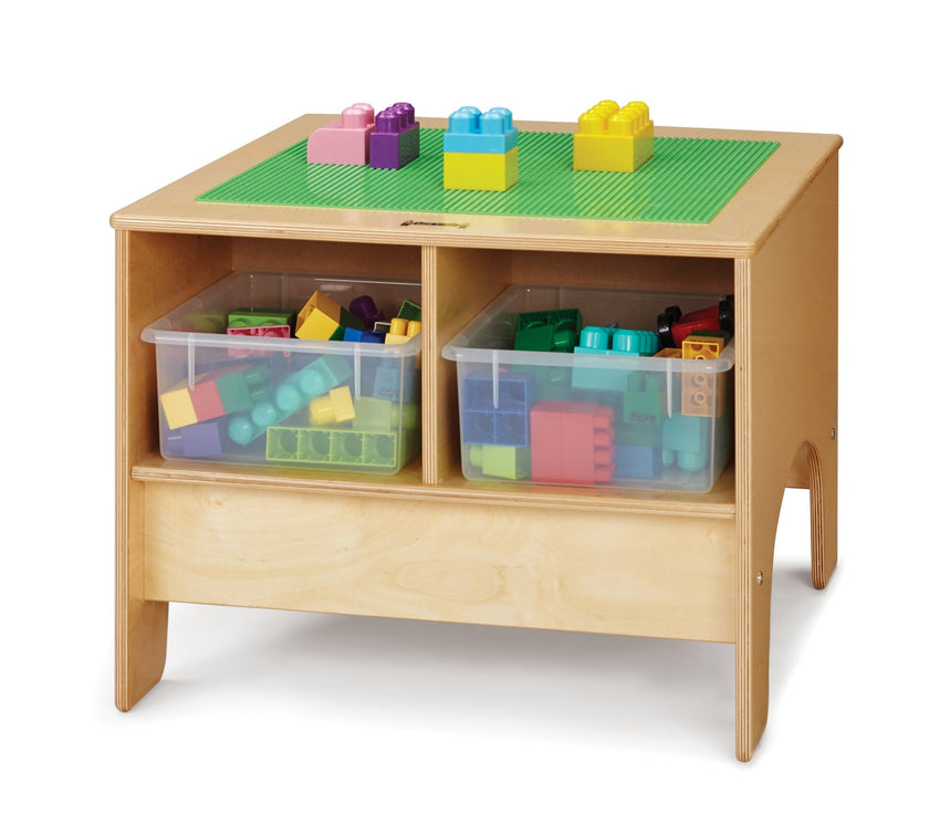Jonti-Craft Building Table With Duplo Compatible Top- Clear Storage Tubs (Jonti-Craft JON-5745JC) - SchoolOutlet