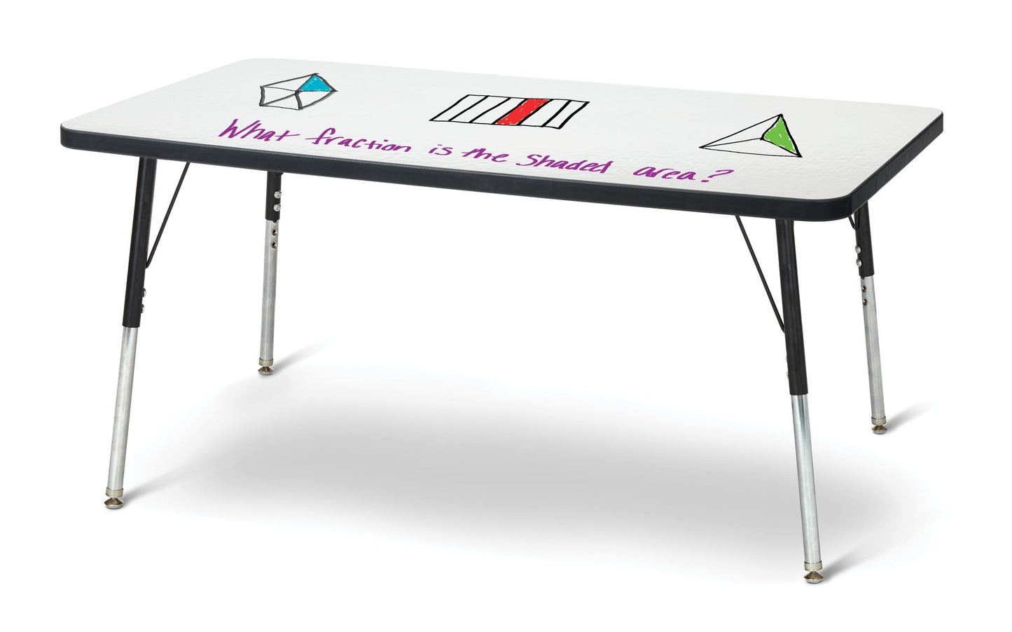 Jonti-Craft Rectangle Activity Table with Heavy Duty Laminate Top (24" x 48") Height Adjustable Legs - 4th Grade to Adult - SchoolOutlet