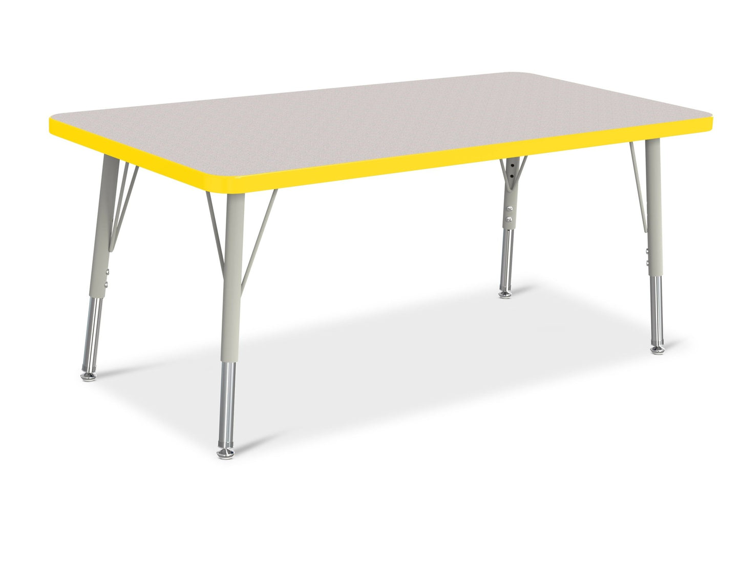 Jonti-Craft Rectangle Elementary Activity Table with Heavy Duty Laminate Top (24" x 48") - Height Adjustable Legs (15" - 24") - SchoolOutlet