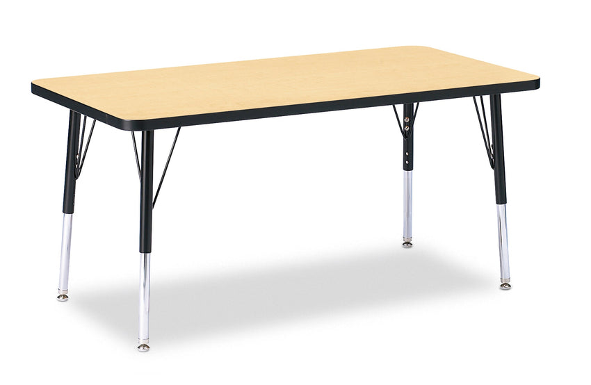 Jonti-Craft Rectangle Elementary Activity Table with Heavy Duty Laminate Top (24" x 48") - Height Adjustable Legs (15" - 24") - SchoolOutlet