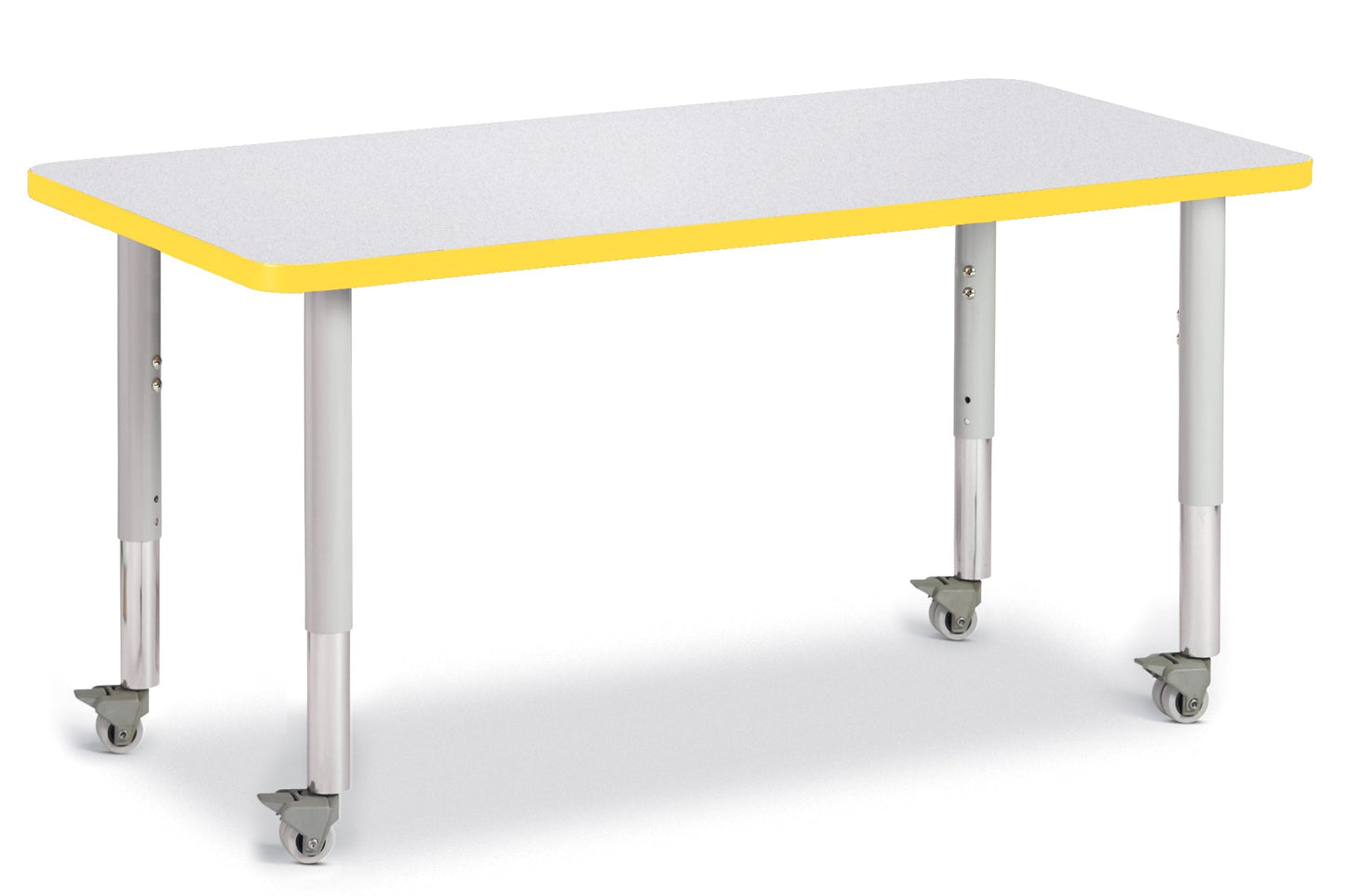 Jonti-Craft Rectangle Activity Table with Heavy Duty Laminate Top (24" x 48") Mobile Height Adjustable Legs (20" - 31") - SchoolOutlet