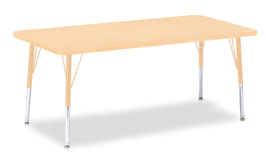 Jonti-Craft Rectangle Elementary Activity Table with Heavy Duty Laminate Top (30" x 60") - Height Adjustable Legs (15" - 24") - SchoolOutlet