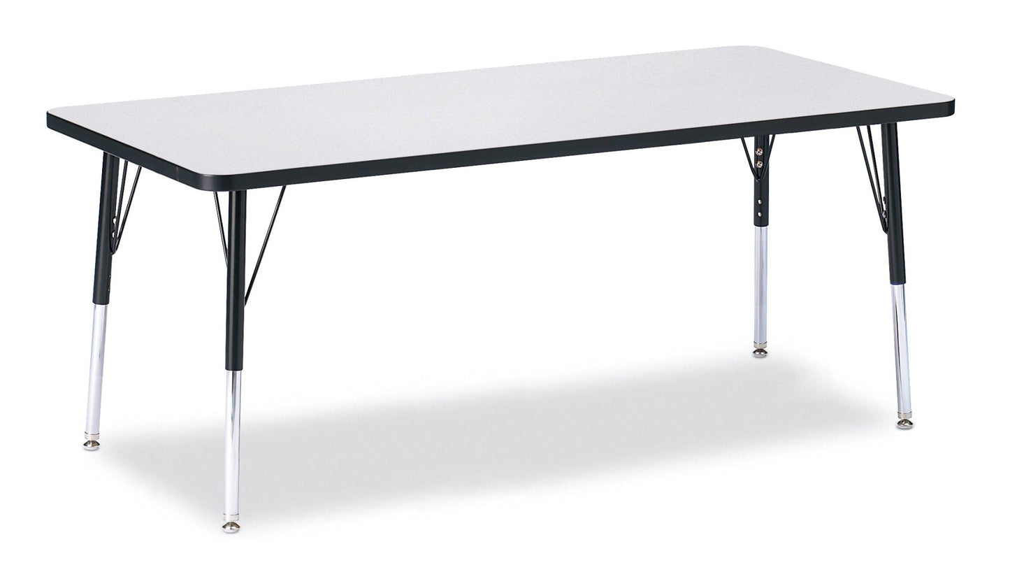 Jonti-Craft Rectangle Elementary Activity Table with Heavy Duty Laminate Top (30" x 72") - Height Adjustable Legs (15" - 24") - SchoolOutlet