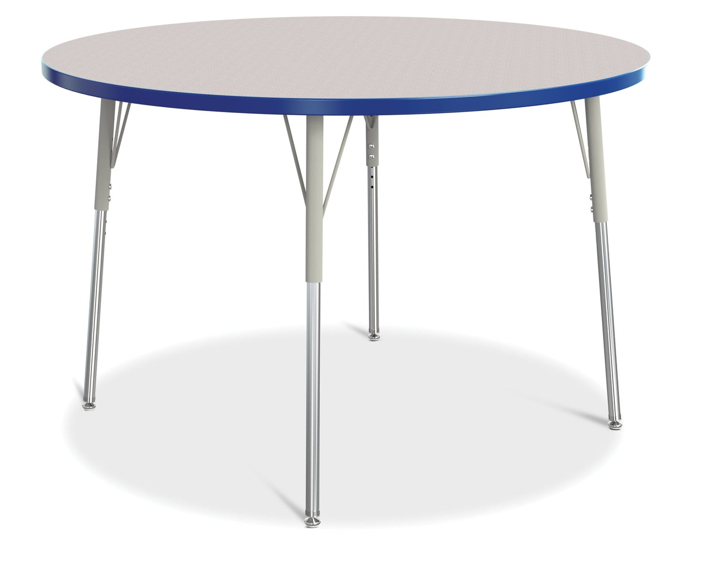 Jonti-Craft Round Activity Table with Heavy Duty Laminate Top 48" Diameter - Height Adjustable Legs - 4th Grade to Adult - SchoolOutlet