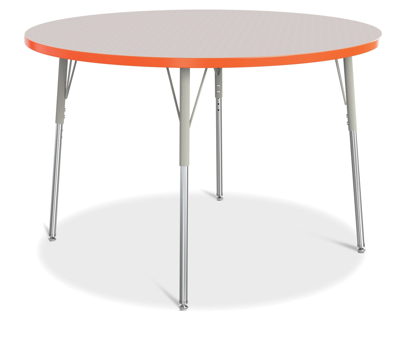 Jonti-Craft Round Activity Table with Heavy Duty Laminate Top 48" Diameter - Height Adjustable Legs - 4th Grade to Adult - SchoolOutlet