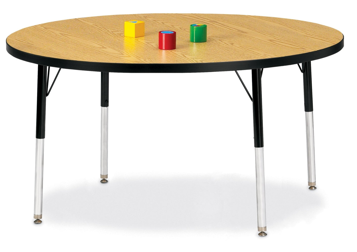 Jonti-Craft Round Activity Table with Heavy Duty Laminate Top 48" Diameter - Height Adjustable Legs - 4th Grade to Adult - SchoolOutlet