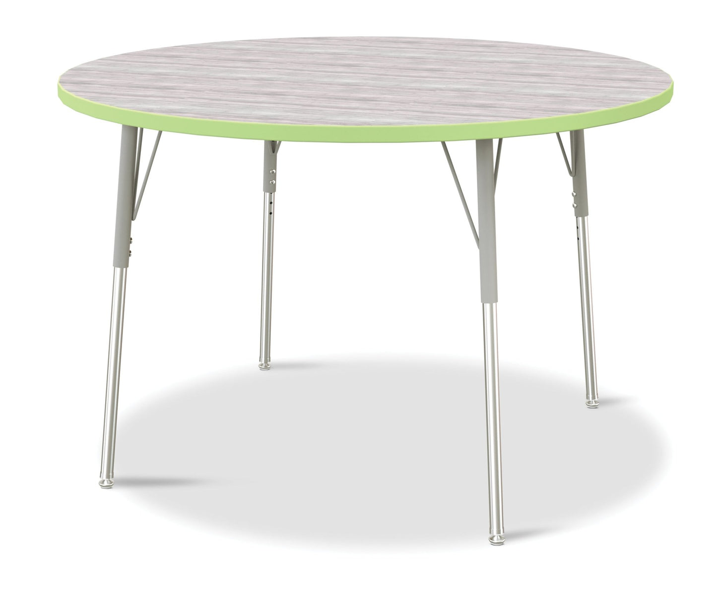 Jonti-Craft Round Activity Table with Heavy Duty Laminate Top 48" Diameter - Height Adjustable Legs - 4th Grade to Adult - SchoolOutlet