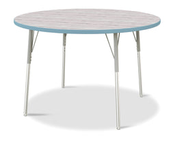 Jonti-Craft Round Activity Table with Heavy Duty Laminate Top 48" Diameter - Height Adjustable Legs -  4th Grade to Adult