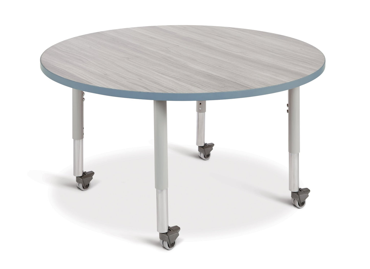 Jonti-Craft Round Activity Table with Heavy Duty Laminate Top 48" Diameter - Mobile Height Adjustable Legs (20" - 31") - SchoolOutlet