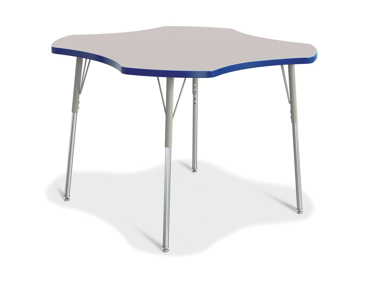Jonti-Craft Four-Leaf Activity Table with Heavy Duty Laminate Top and Height Adjustable Legs - 4th Grade to Adult - SchoolOutlet