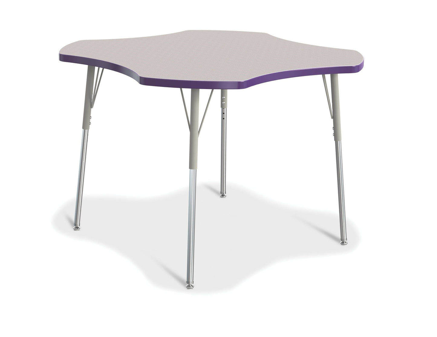 Jonti-Craft Four-Leaf Activity Table with Heavy Duty Laminate Top and Height Adjustable Legs - 4th Grade to Adult - SchoolOutlet