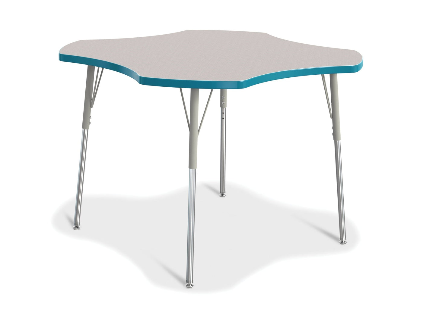 Jonti-Craft Four-Leaf Activity Table with Heavy Duty Laminate Top and Height Adjustable Legs - 4th Grade to Adult - SchoolOutlet