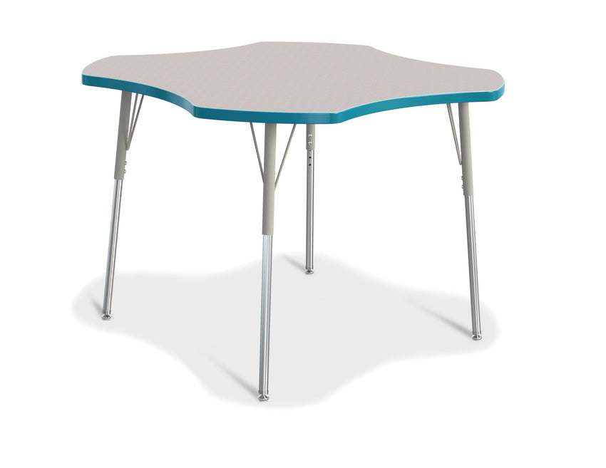 Jonti-Craft Four-Leaf Activity Table with Heavy Duty Laminate Top and Height Adjustable Legs - 4th Grade to Adult - SchoolOutlet