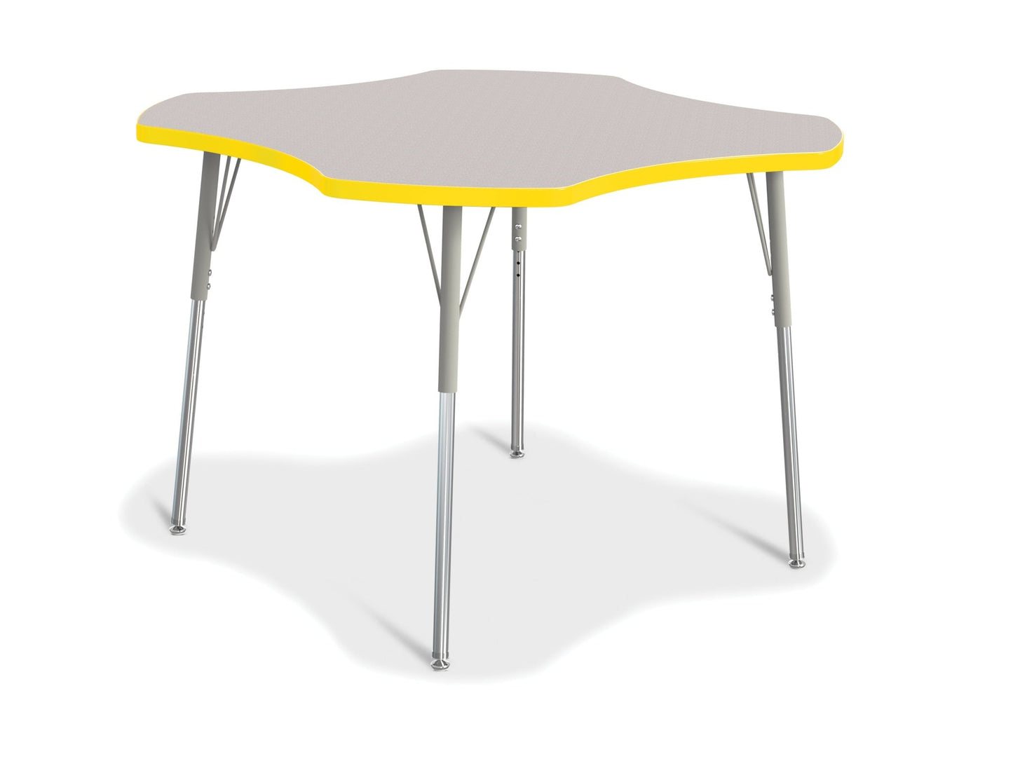 Jonti-Craft Four-Leaf Activity Table with Heavy Duty Laminate Top and Height Adjustable Legs - 4th Grade to Adult - SchoolOutlet