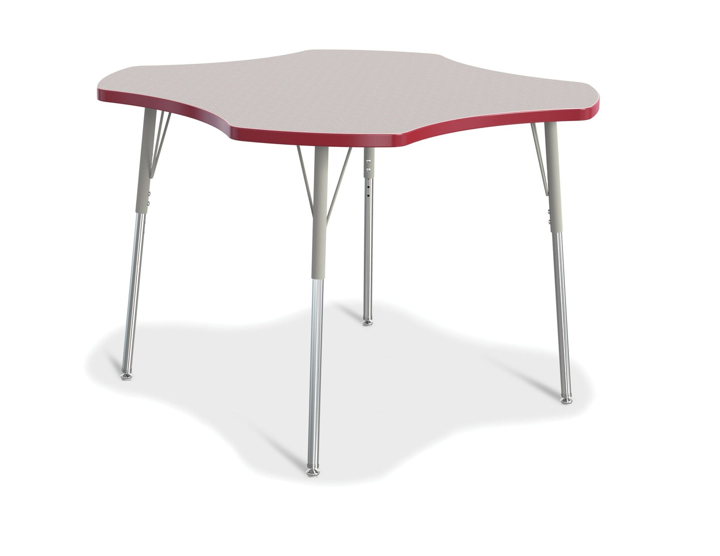 Jonti-Craft Four-Leaf Activity Table with Heavy Duty Laminate Top and Height Adjustable Legs - 4th Grade to Adult - SchoolOutlet