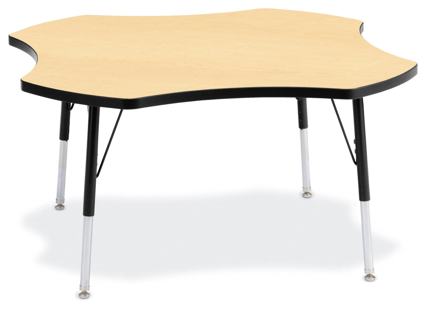 Jonti-Craft Four-Leaf Activity Table with Heavy Duty Laminate Top and Height Adjustable Legs - 4th Grade to Adult - SchoolOutlet