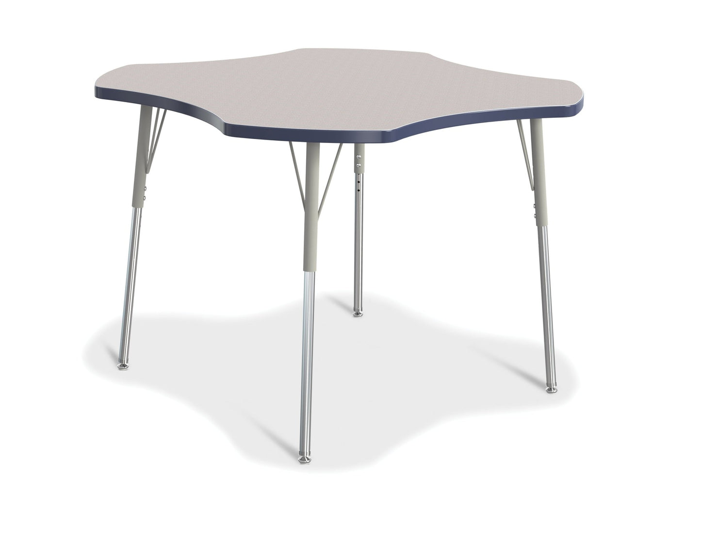 Jonti-Craft Four-Leaf Activity Table with Heavy Duty Laminate Top and Height Adjustable Legs - 4th Grade to Adult - SchoolOutlet