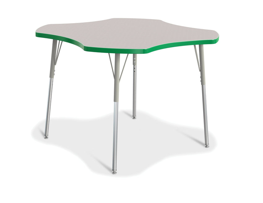Jonti-Craft Four-Leaf Activity Table with Heavy Duty Laminate Top and Height Adjustable Legs - 4th Grade to Adult - SchoolOutlet